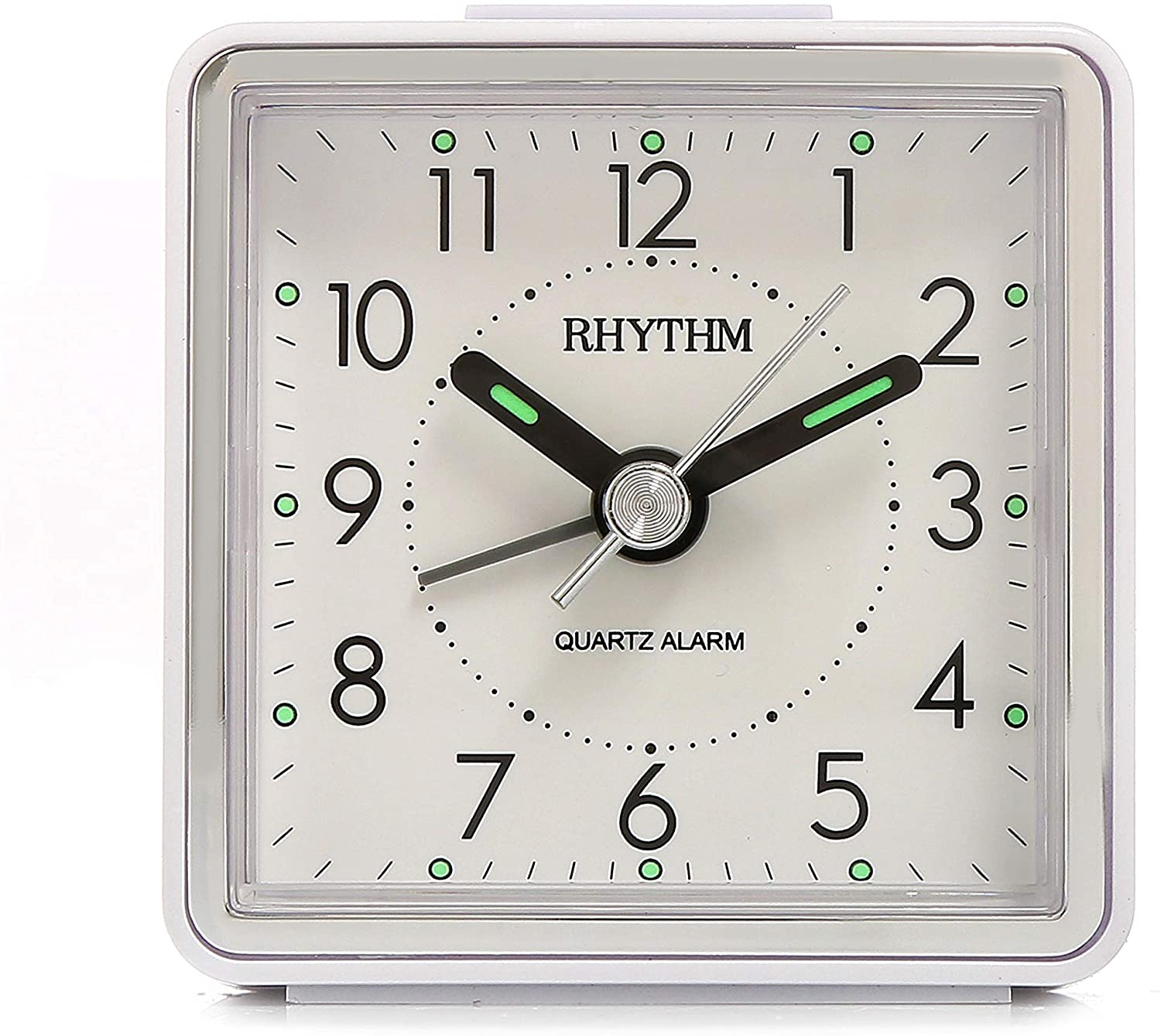 Rhythm Value Added Beep Alarm Clock CRE210NR03 | Reliable Timekeeping | Travel | Wake Up Routine | Snooze Function | Battery Operated | Portable | White Face | Halabh.com