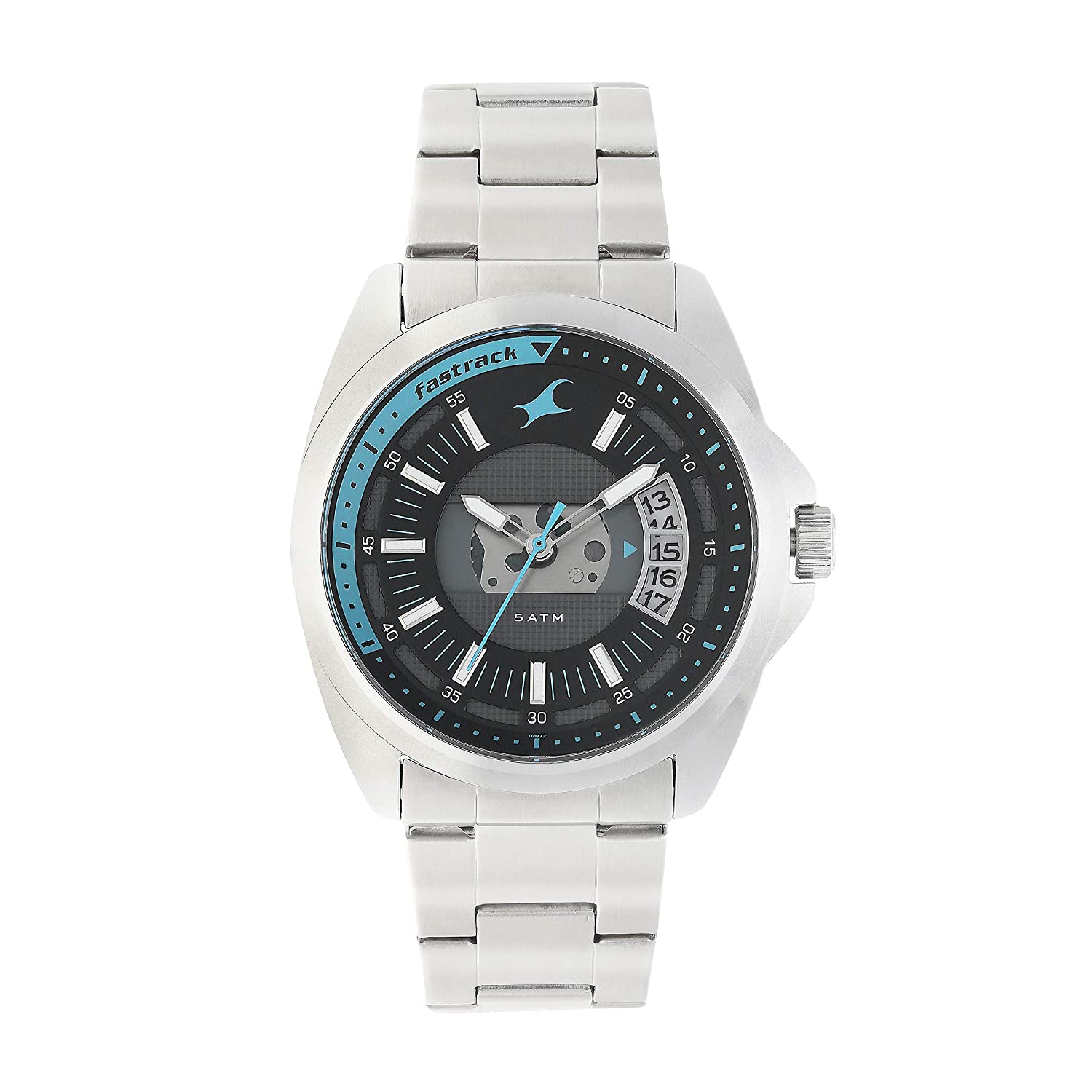 Fastrack Analog Silver Men's Watch 38049SM01 | Stainless Steel | Mesh Strap | Water-Resistant | Minimal | Quartz Movement | Lifestyle | Business | Scratch-resistant | Fashionable | Halabh.com