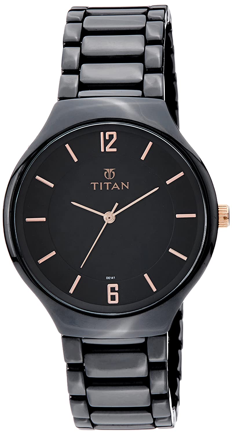 Titan Ceramic Analog Black Dial Men Watch