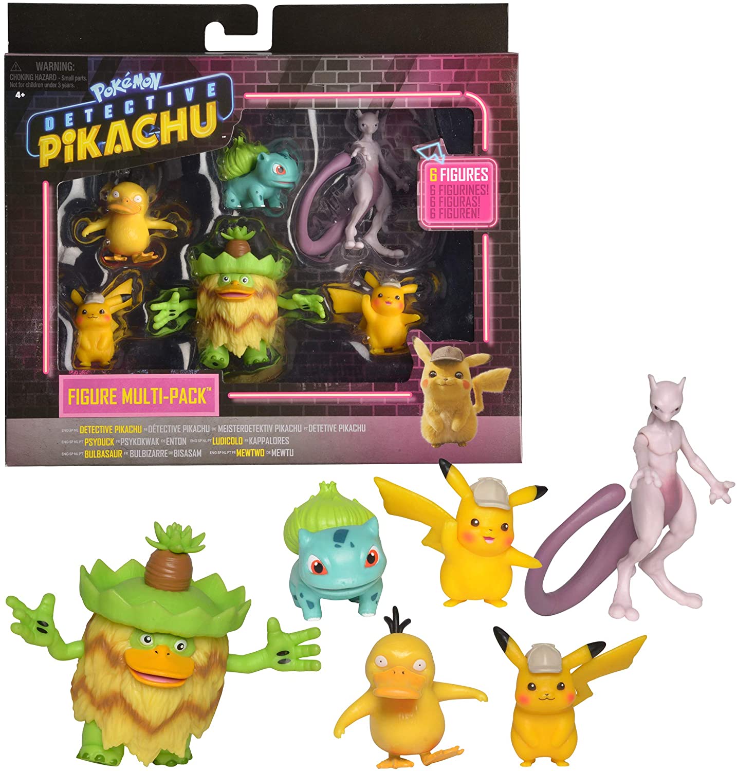 Pokémon Detective Pikachu Battle Figure 6pc Multi pack