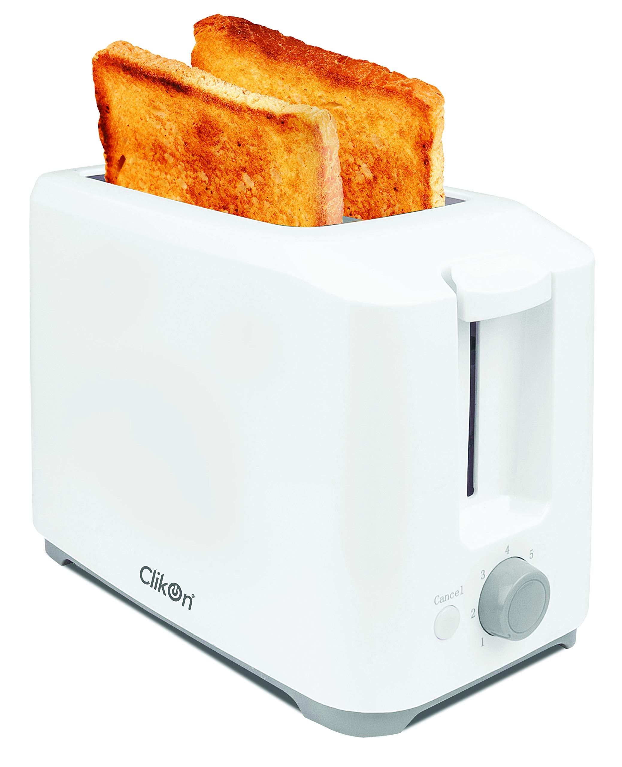 Clikon Bread Toaster 2 Slices 700W White Plastic Material
