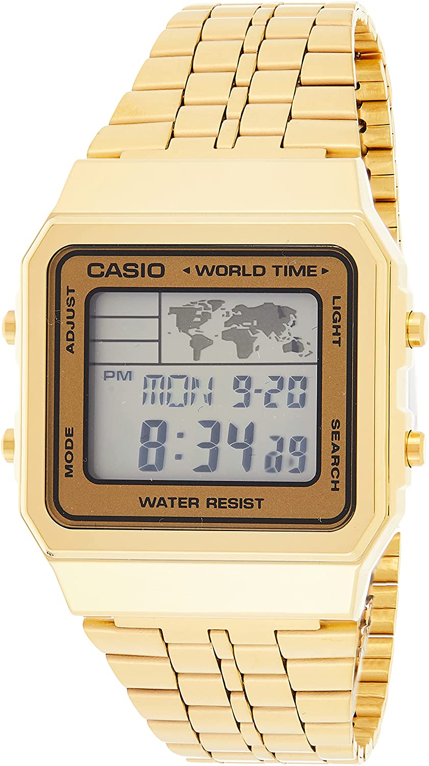 Casio Men's Digital Watch A500WGA-1DF | Stainless Steel | Mesh Strap | Water-Resistant | Minimal | Quartz Movement | Lifestyle | Business | Scratch-resistant | Fashionable | Halabh.com