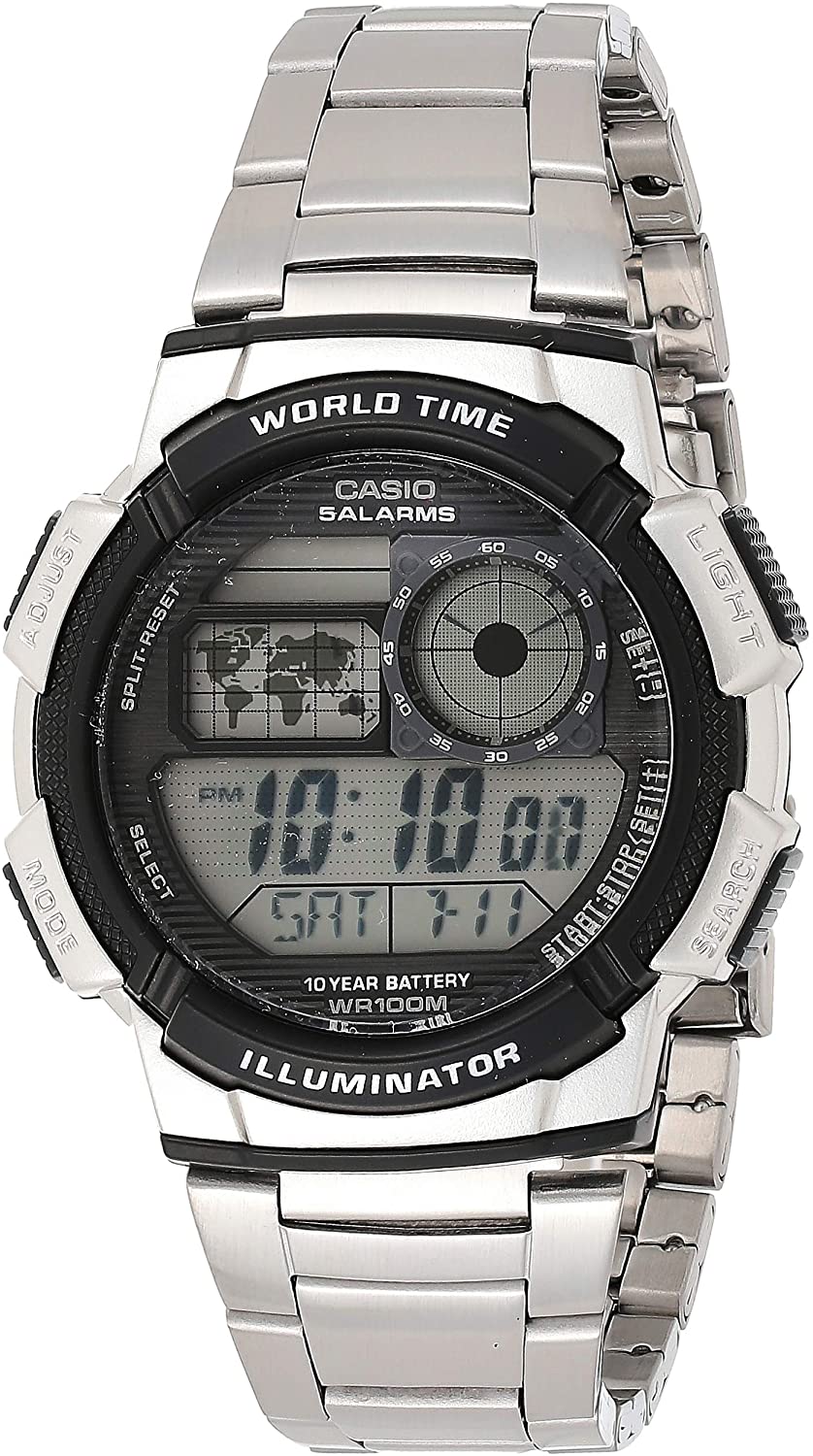 Casio Men's Sport Watch AE-1000WD-1AVDF | Stainless Steel | Mesh Strap | Water-Resistant | Minimal | Quartz Movement | Lifestyle | Business | Scratch-resistant | Fashionable | Halabh.com