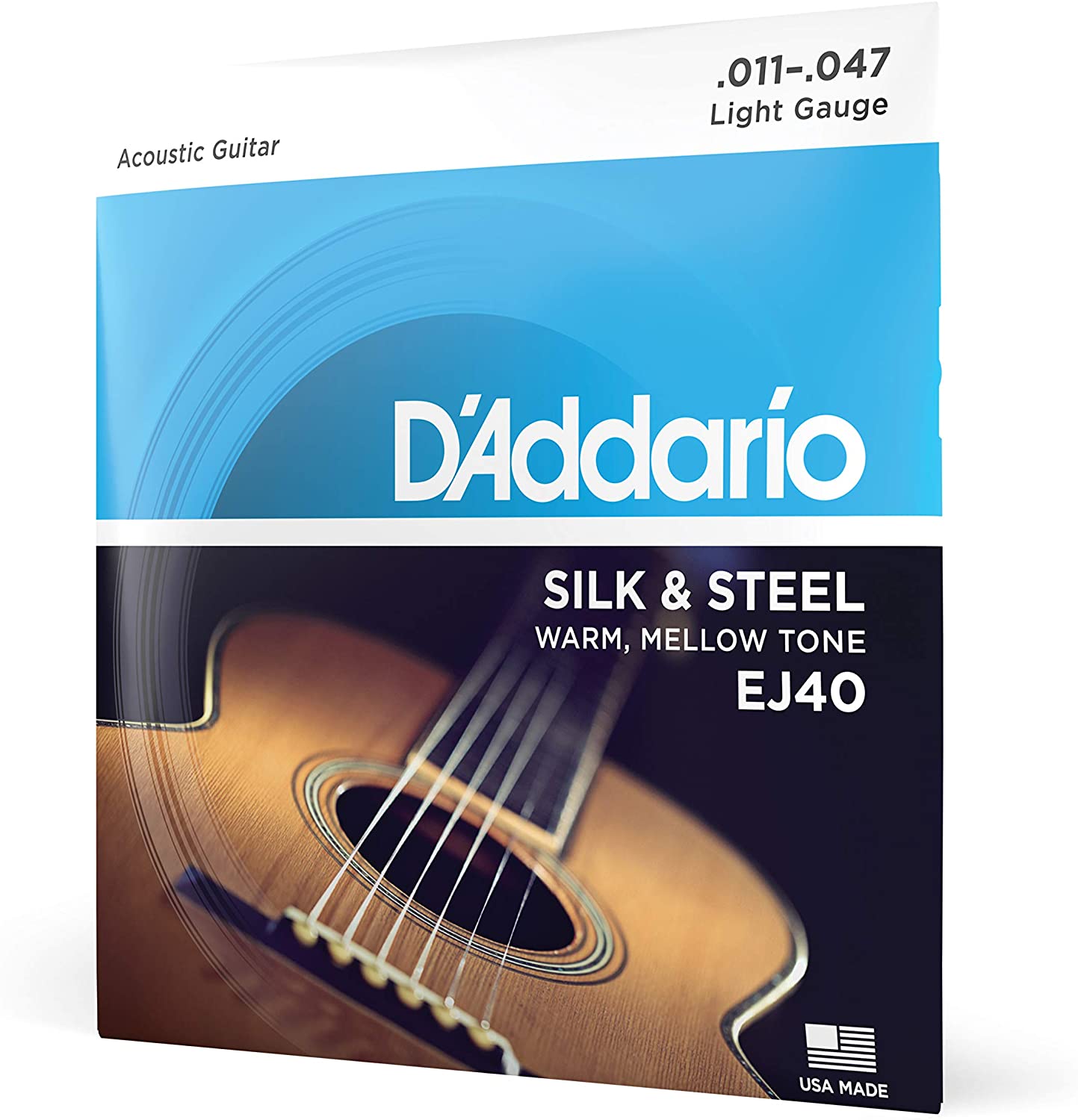 D'Addario's Folk Acoustic Guitar Strings Regular Light Gauge
