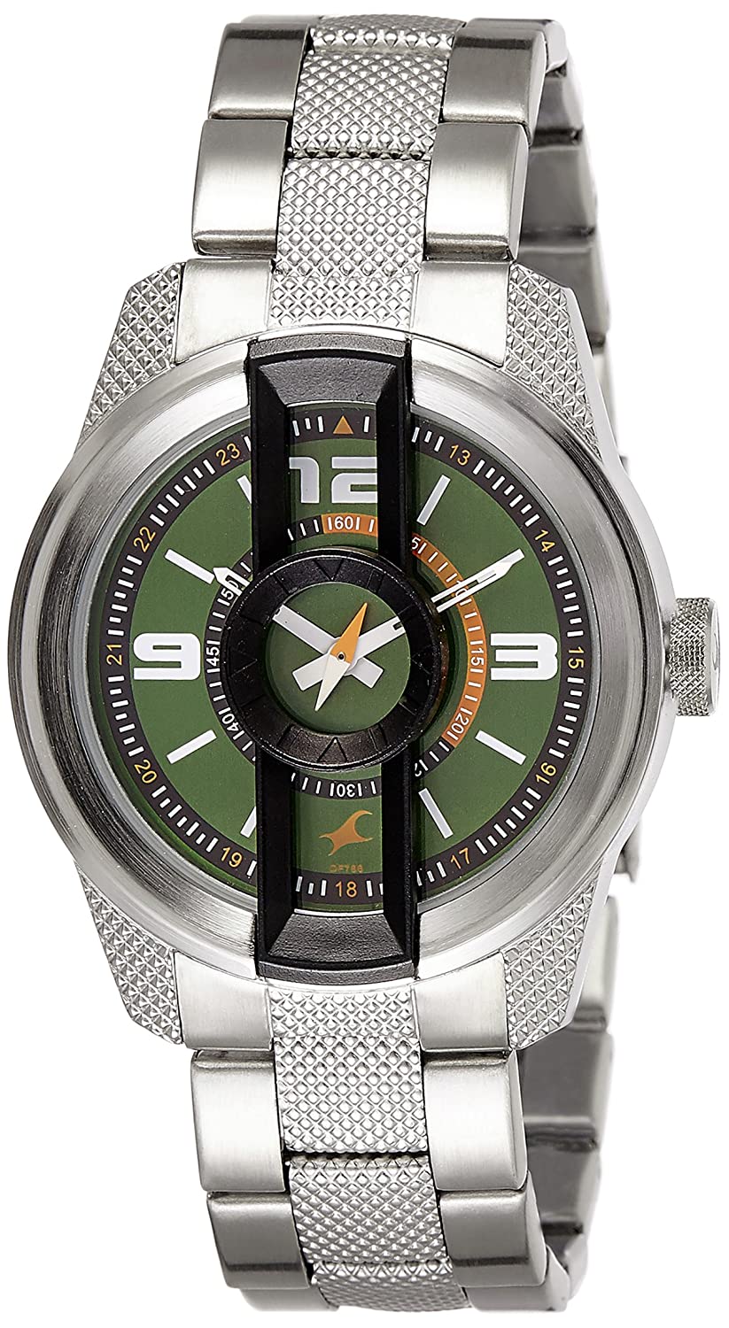 Fastrack Analog Green Dial Men's Watch