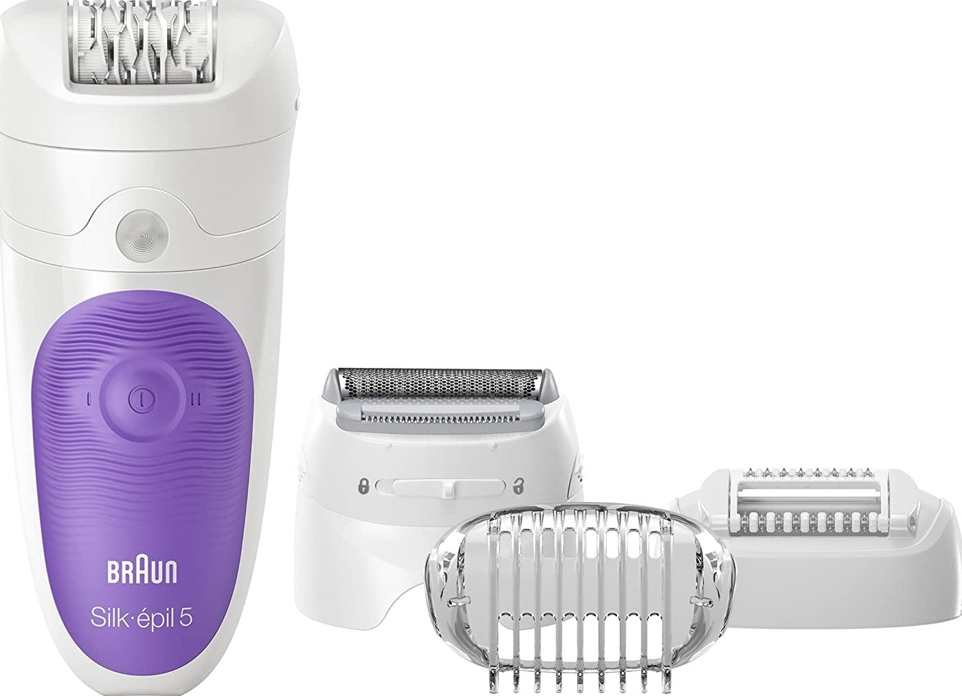 Braun Silk Epil 5 5-541 Wet & Dry Cordless Epilator With 5 Extras Including a Shaver Head And a Trimmer Cap