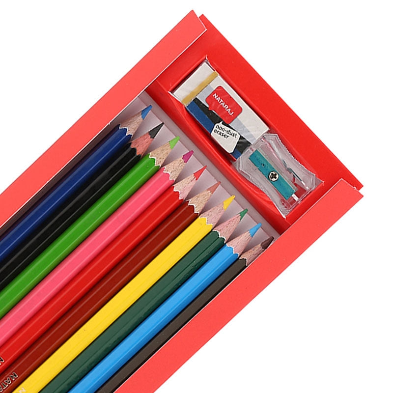 Nataraj Colour Pencil Erasable With Sharpener And Eraser