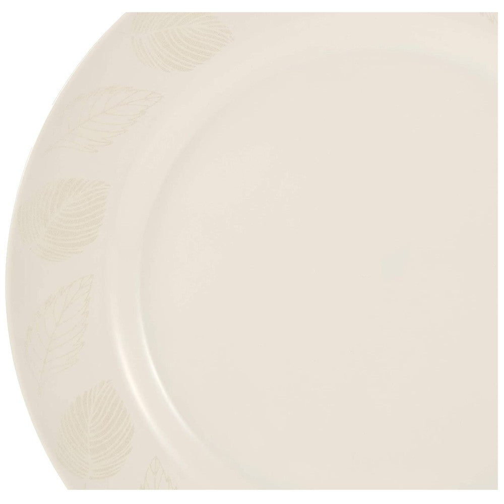 Flamingo Pearl Leaf Food Plate White 8 Inch