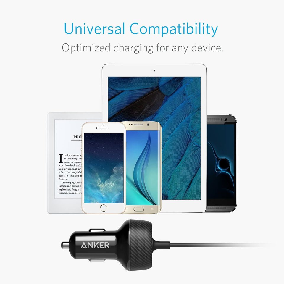 Anker PowerDrive 2 Elite With Lightning Connector Un Black