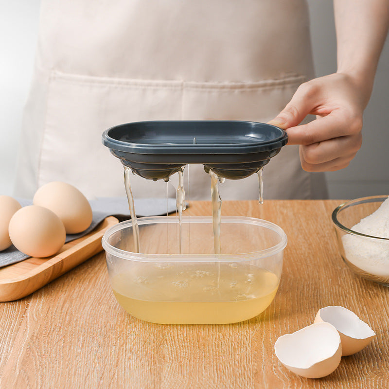 Egg White Separator with Protein Storage Box Baking Household Large Capacity Egg Yolk and Egg White Quick Filtration Separation Tool