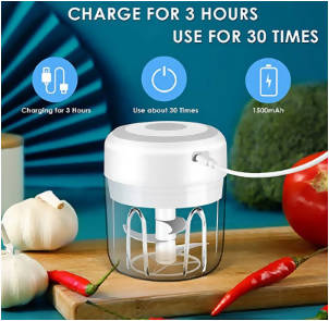 Effortless Culinary Mastery 250mL Mini Electric Garlic Chopper | Kitchen Appliances | Halabh.com