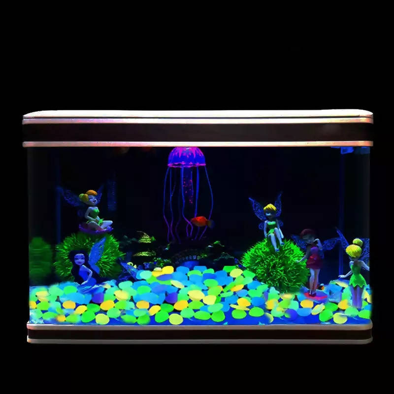 100Pcs/Set Aquarium Decoration Glow In The Dark Stone Fish Tank Accessories