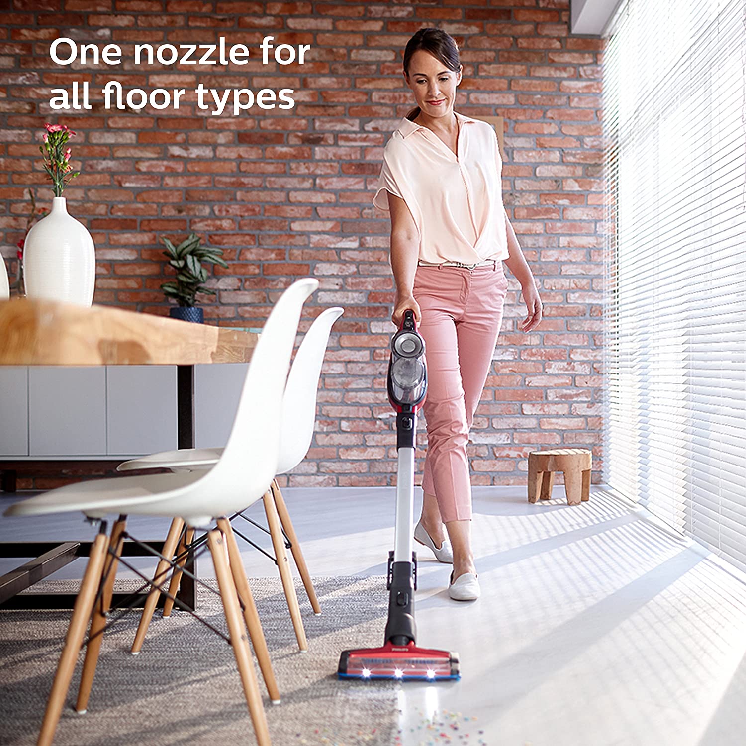 Philips Speed Pro Max Stick Vacuum Cleaner FC6823 Twist Red | powerful suction | large capacity | versatile cleaning tools | easy maintenance | Halabh.com