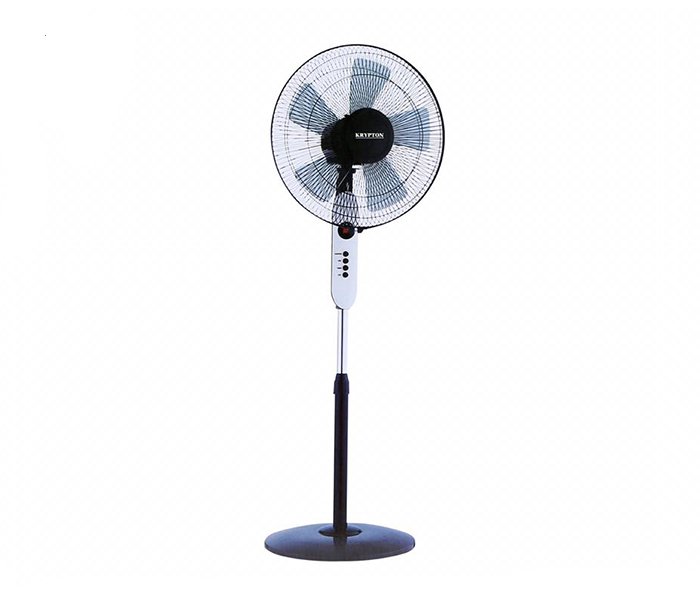 Krypton Stand Fan with Remote Control Black & White | Home Appliances & Electronics | Halabh.com