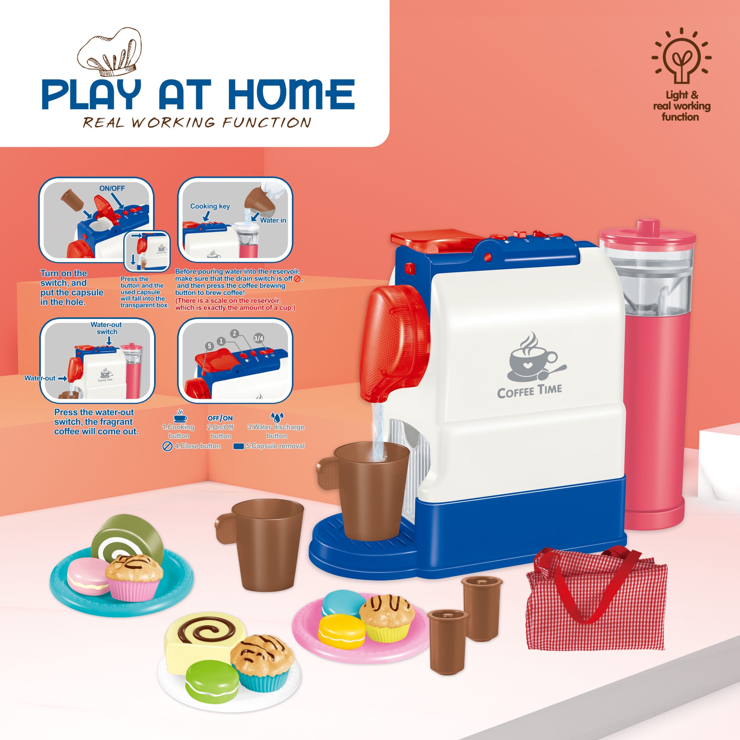 Play At Home Coffee Maker Kit 3+