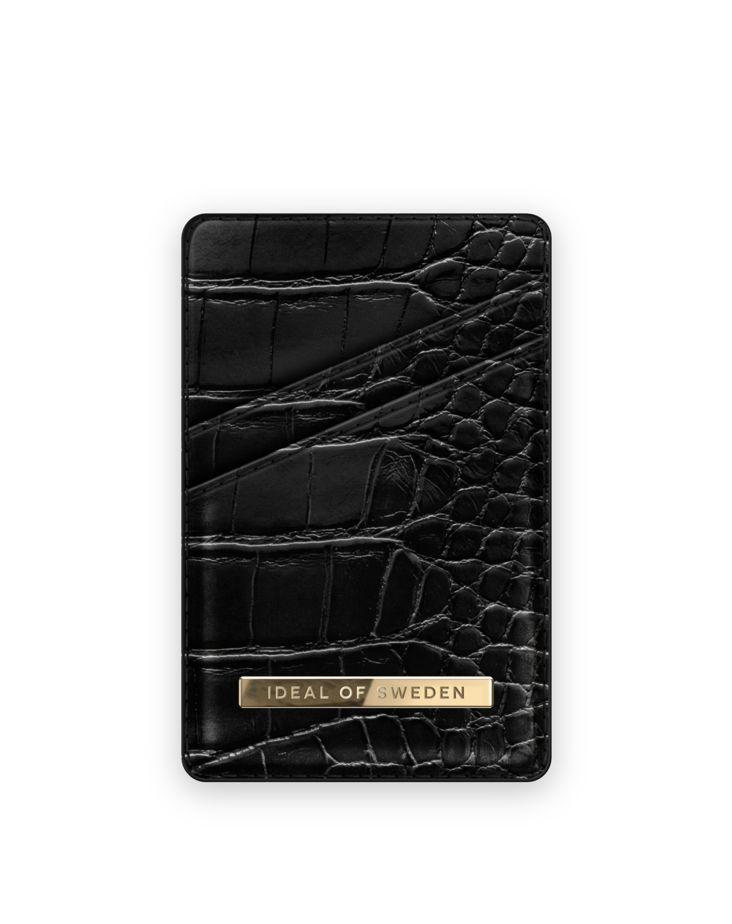 Ideal of Sweden Atelier Magnetic Card Holder Black Croco