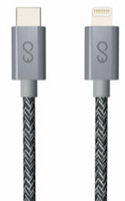 Epico Fabric Braided USB-C Lightning Cable 1.8m Space Grey