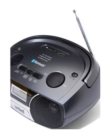 Sanford Portable Radio With Remote Black & Silver