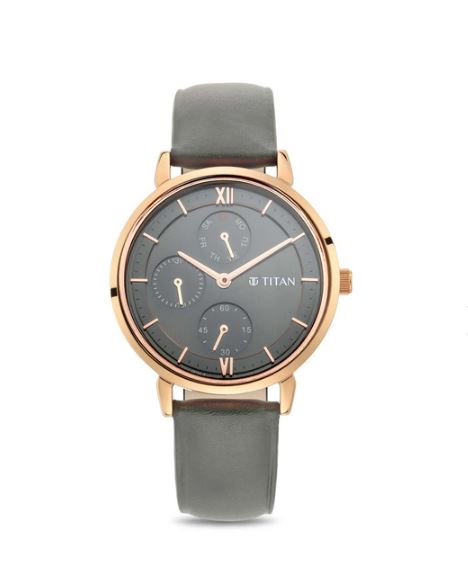 Titan Work Wear Women's Watch 2652WL02 | Leather Band | Water-Resistant | Quartz Movement | Classic Style | Fashionable | Durable | Affordable | Halabh.com