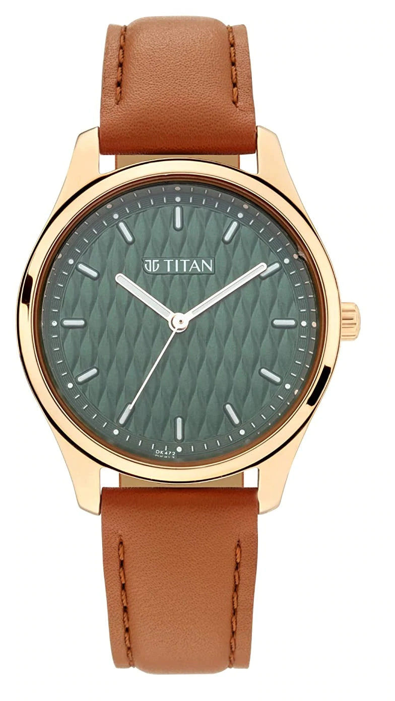 TITAN Work Wear Women's Watch 2639WL01 | Leather Band | Water-Resistant | Quartz Movement | Classic Style | Fashionable | Durable | Affordable | Halabh.com
