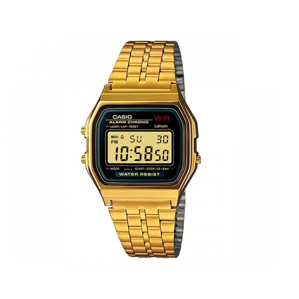 Casio Retro Classic Watch A159WGEA-1DF | Stainless Steel | Mesh Strap | Water-Resistant | Minimal | Quartz Movement | Lifestyle | Business | Scratch-resistant | Fashionable | Halabh.com