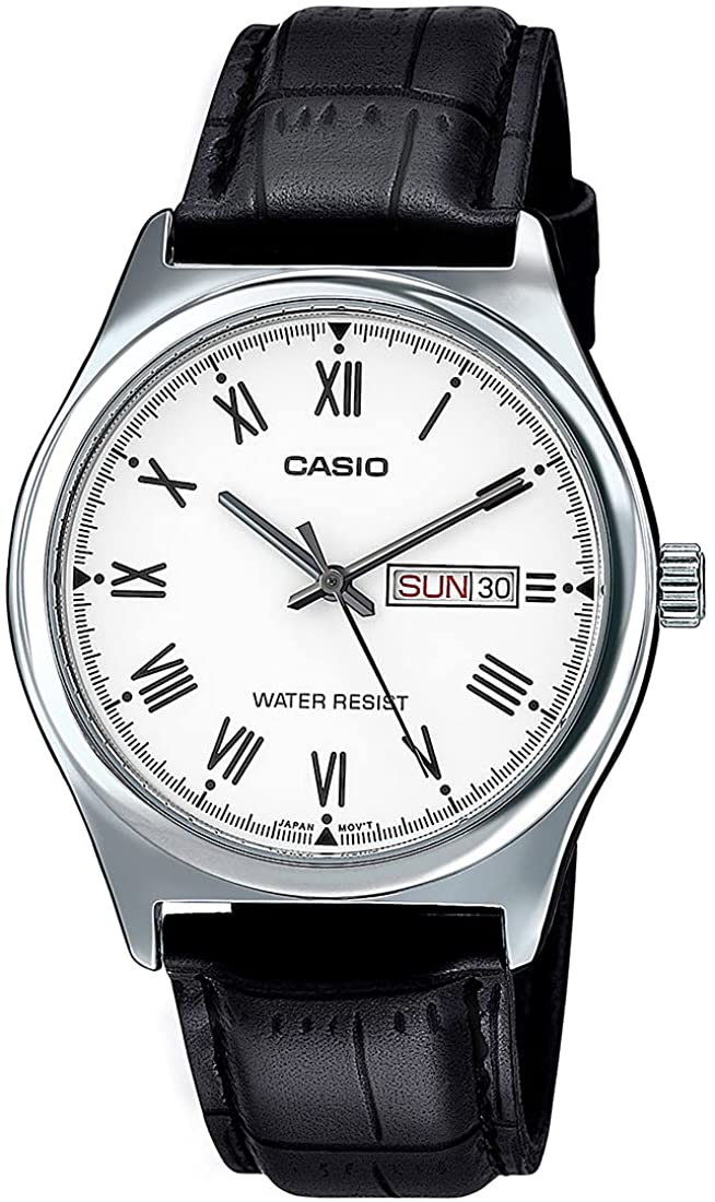 Casio Men's Wristwatch MTP-V006L-7BUDF | Leather Band | Water-Resistant | Quartz Movement | Classic Style | Fashionable | Durable | Affordable | Halabh.com