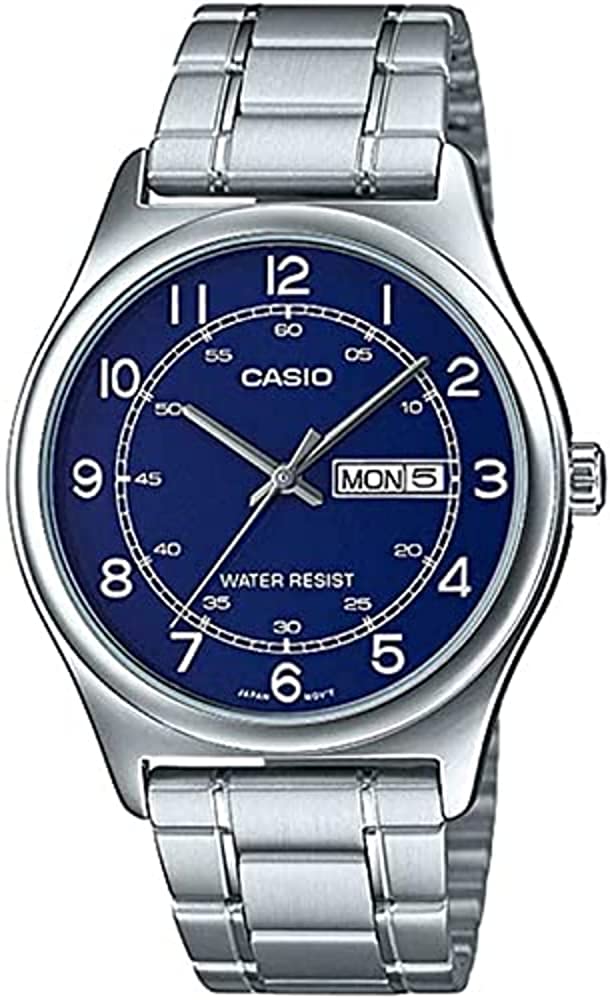 Casio Analog Unisex Watch MTP-V006D-2BUDF | Stainless Steel | Mesh Strap | Water-Resistant | Minimal | Quartz Movement | Lifestyle | Business | Scratch-resistant | Fashionable | Halabh.com