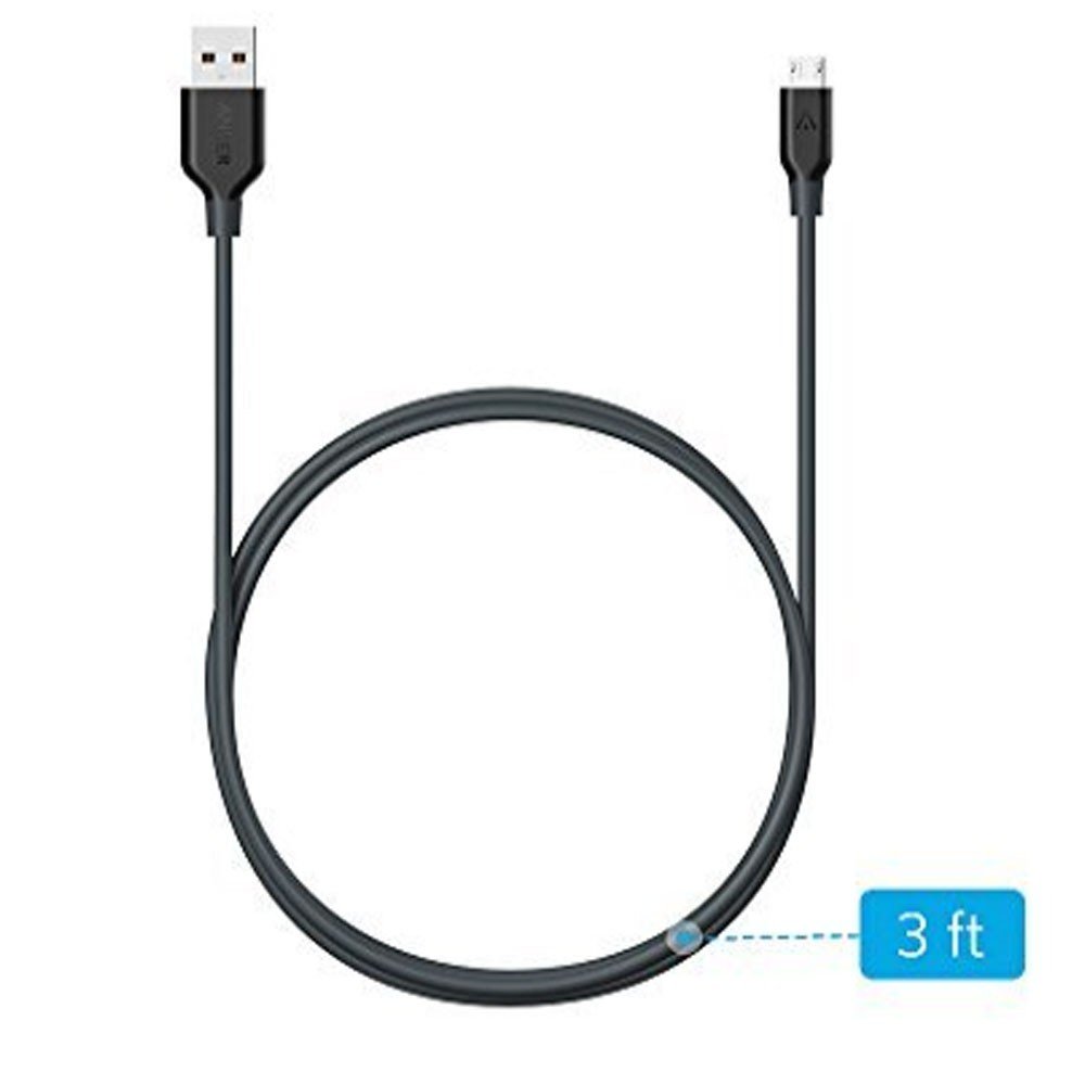 Anker PowerLine Micro USB Cable 6ft 1.8m Black