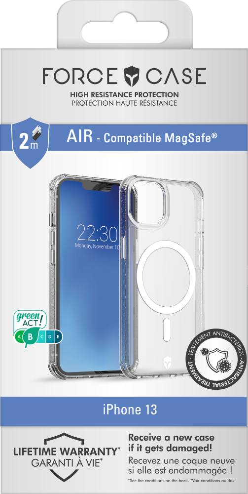 Bigben iPhone 13 Pro Compatible AIR Reinforced  Transparent Force Case
