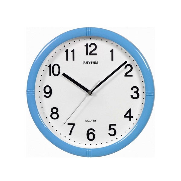Rhythm Basic Wall Clock Blue CMG434NR04 | stylish watch | accurate timekeeping | wall clock | round clock | Casio watch | wall watch | home décor | timepiece | Halabh.com