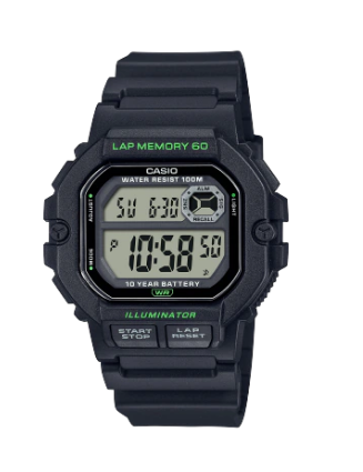 Casio Men's Watch WS-1400H-1AVDF | Resin | Water-Resistant | Minimal | Quartz Movement | Lifestyle| Business | Scratch-resistant | Fashionable | Halabh