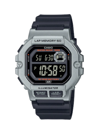 Casio Men's Watch - WS-1400H-1BVDF | | Resin | Water-Resistant | Minimal | Quartz Movement | Lifestyle| Business | Scratch-resistant | Fashionable | Halabh