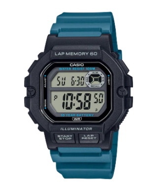 Casio Men's Watch - WS-1400H-3AVDF | Resin | Water-Resistant | Minimal | Quartz Movement | Lifestyle| Business | Scratch-resistant | Fashionable | Halabh