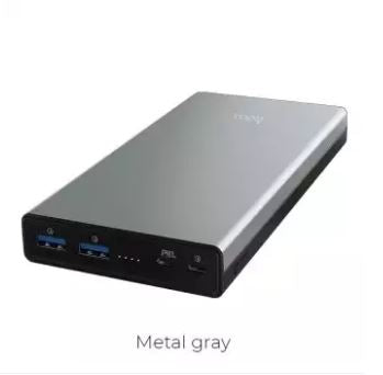 Hoco Magic Stone PD Power Bank 30000mAh Metal Grey