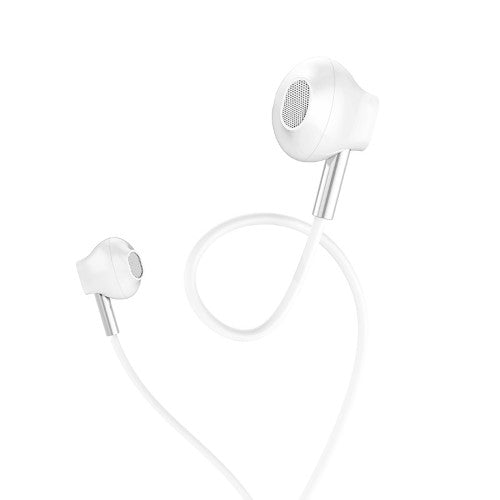Hoco Wired Earphones With Mic White