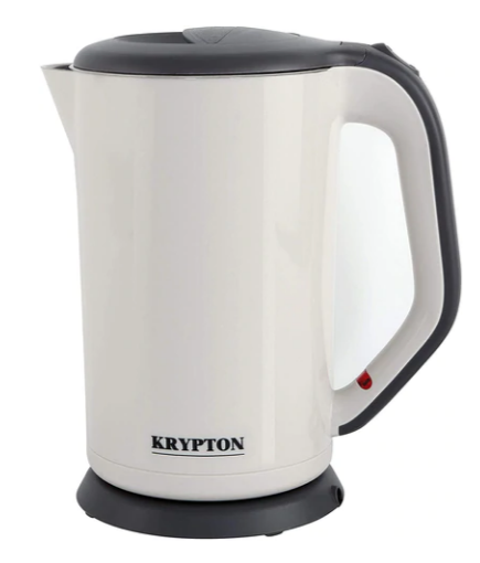 Krypton Steel Kettle 1.7 Liters White Grey