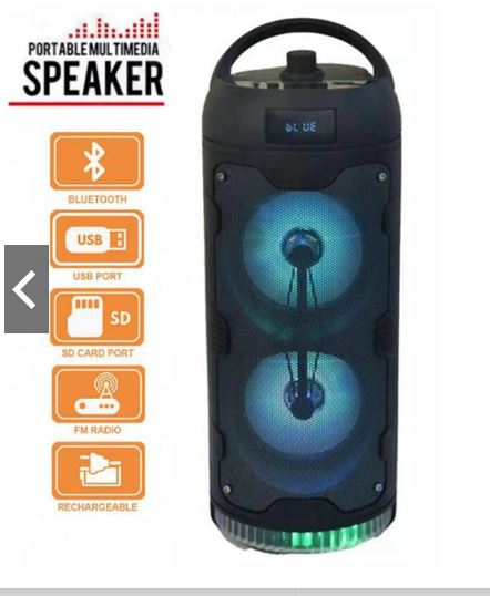SK-1202 Portable Bluetooth Speaker With LED Colorful Lights
