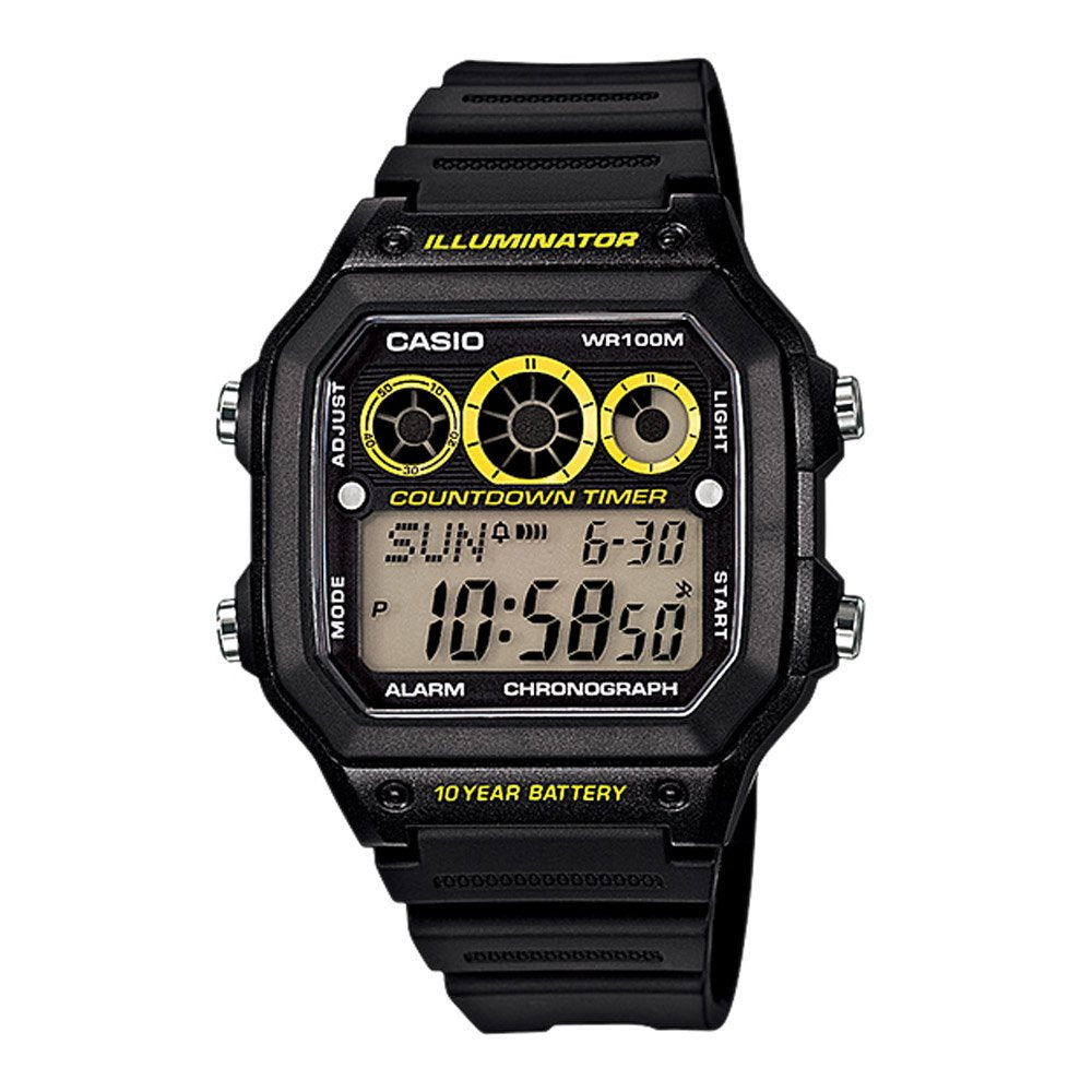 Casio Youth Series Watch Black AE-1300WH-1AVDF | Resin | Water-Resistant | Minimal | Quartz Movement | Lifestyle| Business | Scratch-resistant | Fashionable | Halabh.com