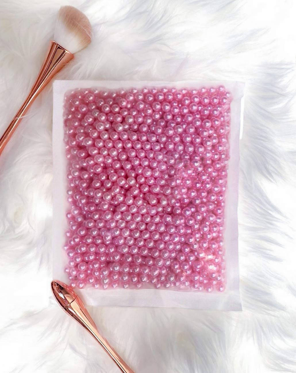 JC MAN Small Pink Pearls Packet For Vase Fillers Makeup Beads to Hold Brush Lipstick