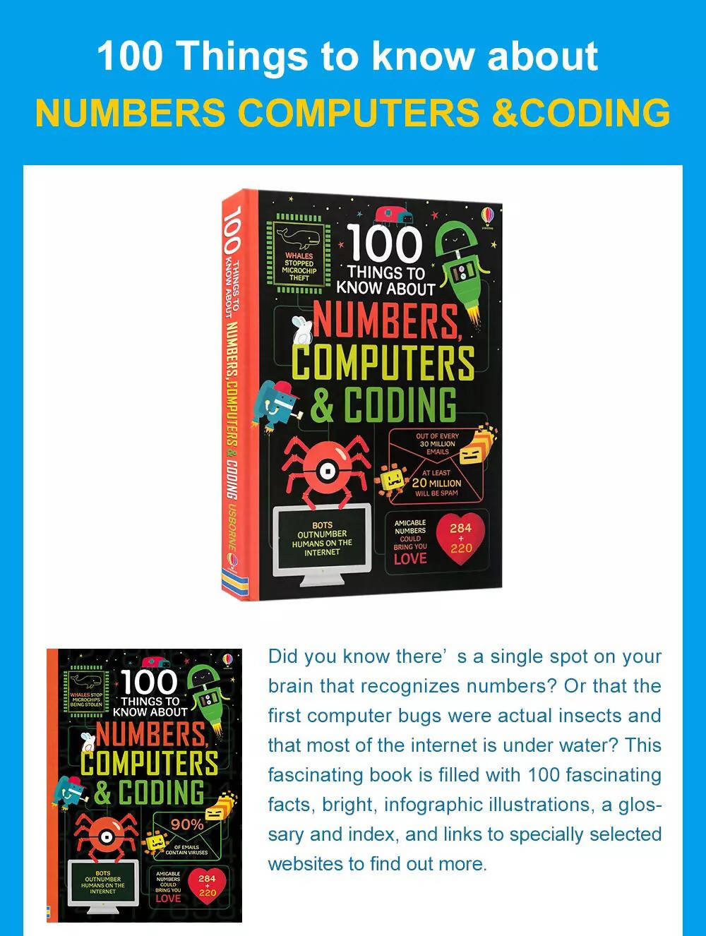 100 Things To Know about Numbers Computers & Coding English Learning Book