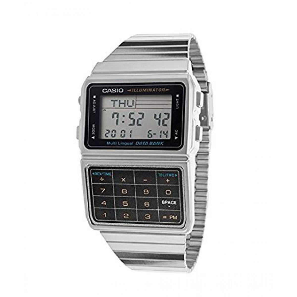 Casio Men's Digital Black Watch DBC-611-1DF | Stainless Steel | Mesh Strap | Water-Resistant | Minimal | Quartz Movement | Lifestyle | Business | Scratch-resistant | Fashionable | Halabh.com