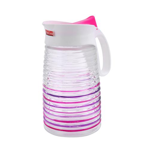 Delcasa Lilac Glass Jar Plastic lid Pink