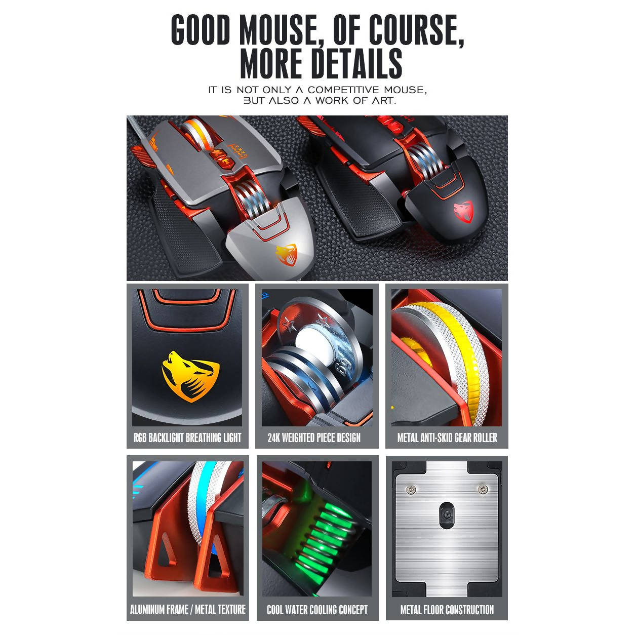 Shop T-WOLF V9 Wired RGB Gaming Mouse | Improve Your Gaming