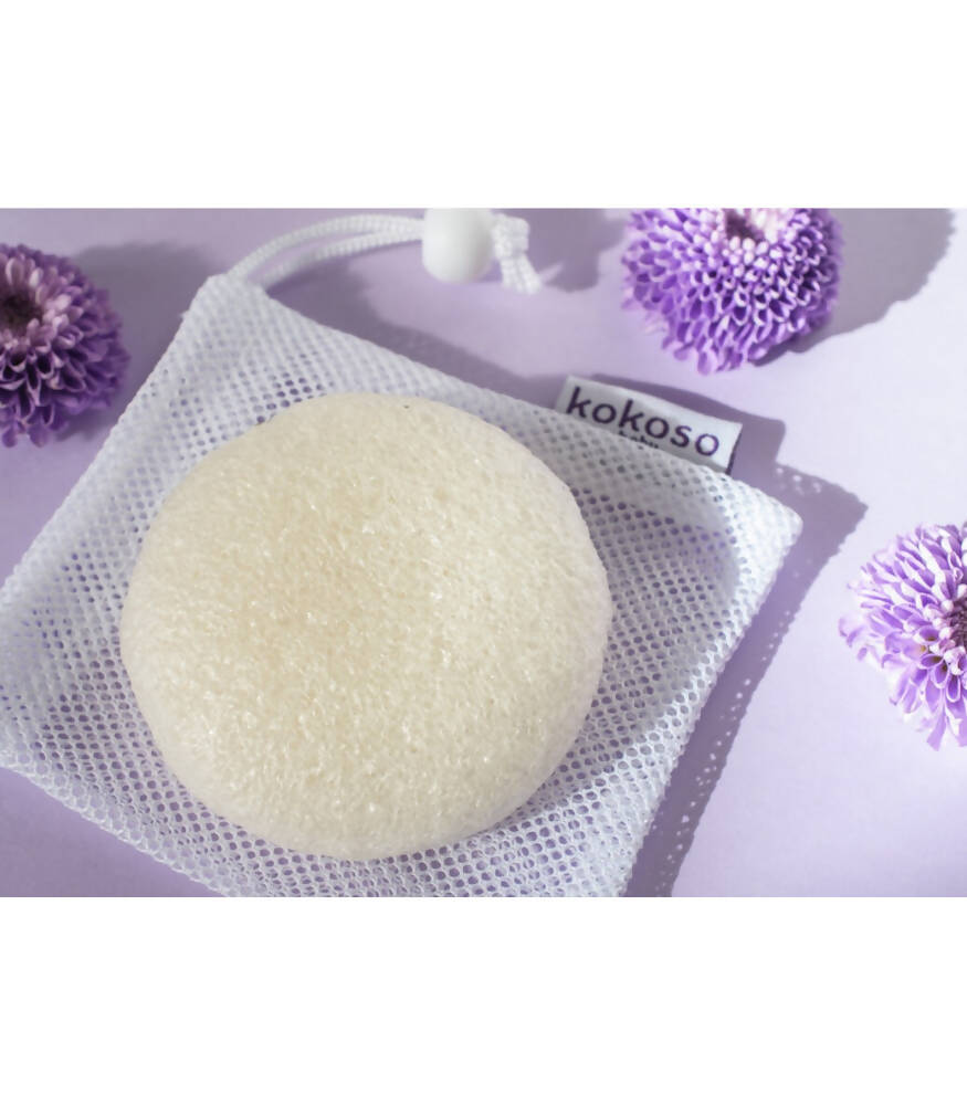 Kokoso Baby Natural Konjac Bath Sponge White