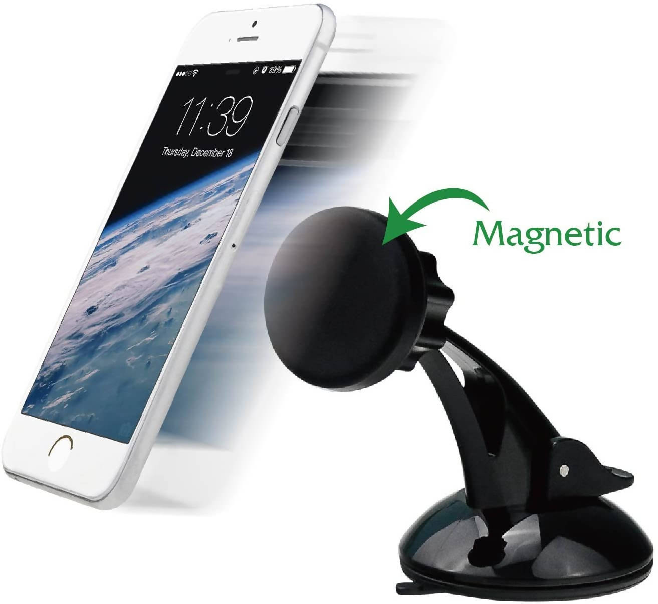 car Phone Mount Magnetic 2-in-1 Universal Air Vent Magnetic Phone, Holder Dashboard Mount Windshield Mount