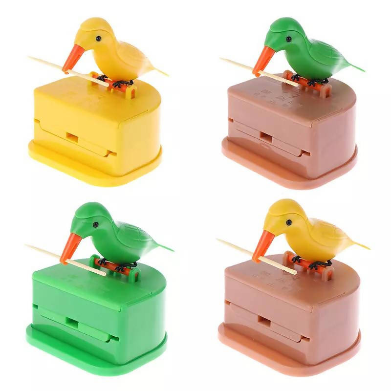 1Pc Toothpick Holder Dispenser Cute Bird Toothpick Dispenser Gag Gift Cleaning Teeth Table Decoration Toothpick Box