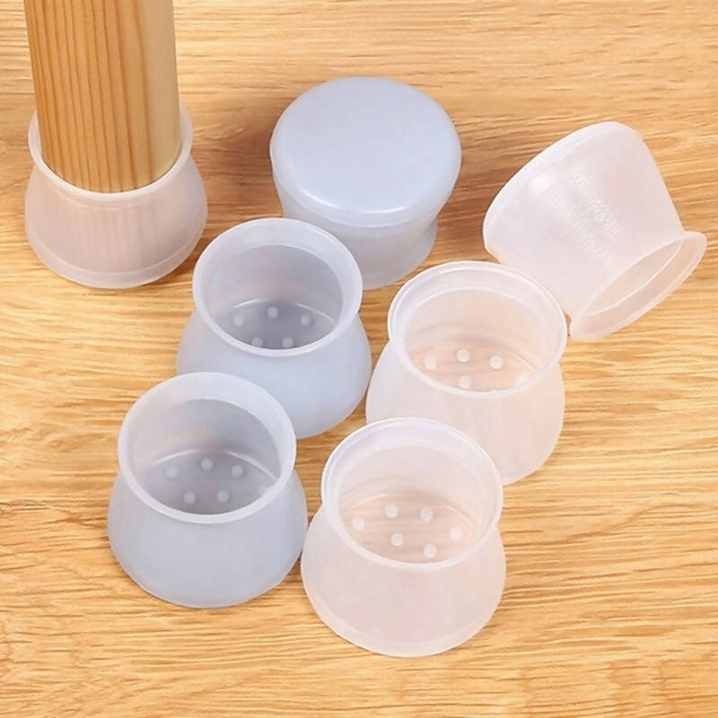 12 pcs Silicon Furniture Leg Protection Cover Table Feet Pad Floor Protector For Chair Leg Floor Protection Anti-slip Table Legs