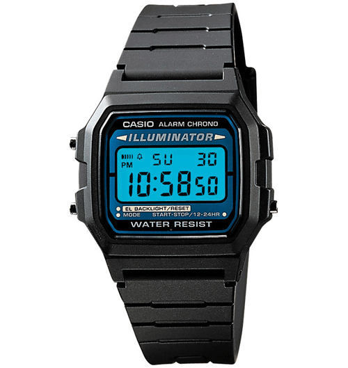 Casio, F-105W-1ADF, digital watch, sports watch, stopwatch, LED light, water-resistant, durable, outdoor, sports, timekeeping | Halabh