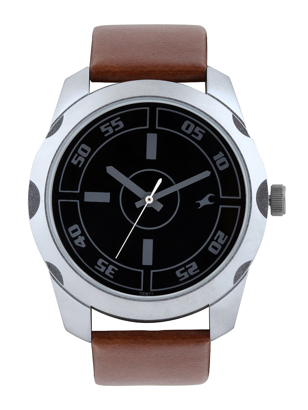 Fastrack Men Black Dial Watch 3123SL03 | Leather Band | Water-Resistant | Quartz Movement | Classic Style | Fashionable | Durable | Affordable | Halabh.com