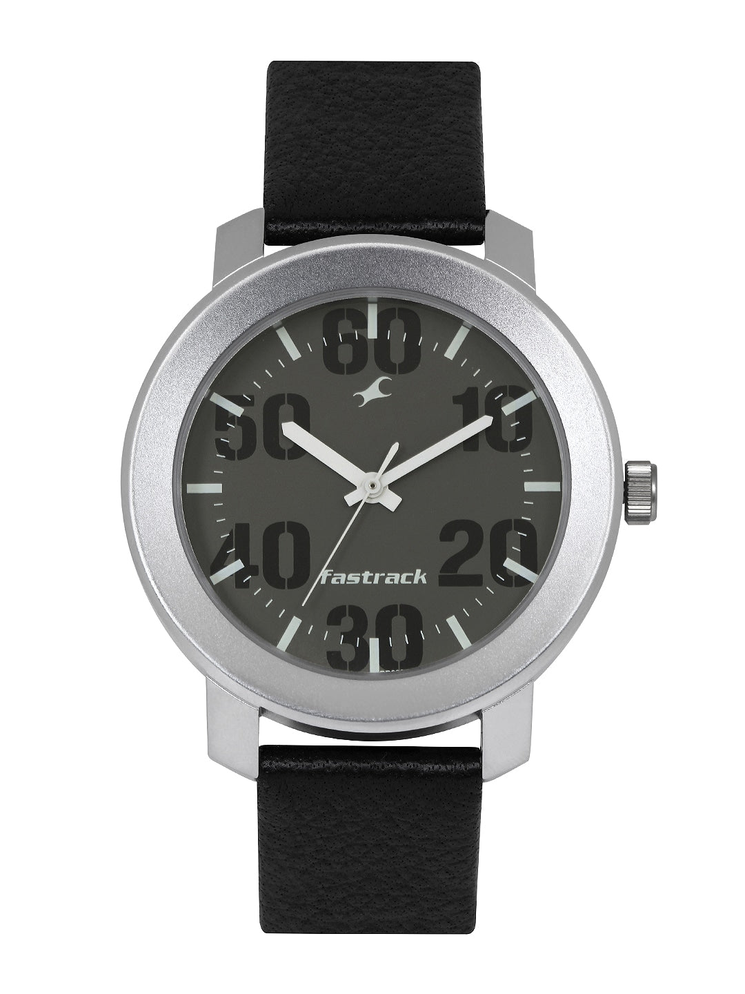 Fastrack Men Grey Dial Watch 3121SL02 | Leather Band | Water-Resistant | Quartz Movement | Classic Style | Fashionable | Durable | Affordable | Halabh.com